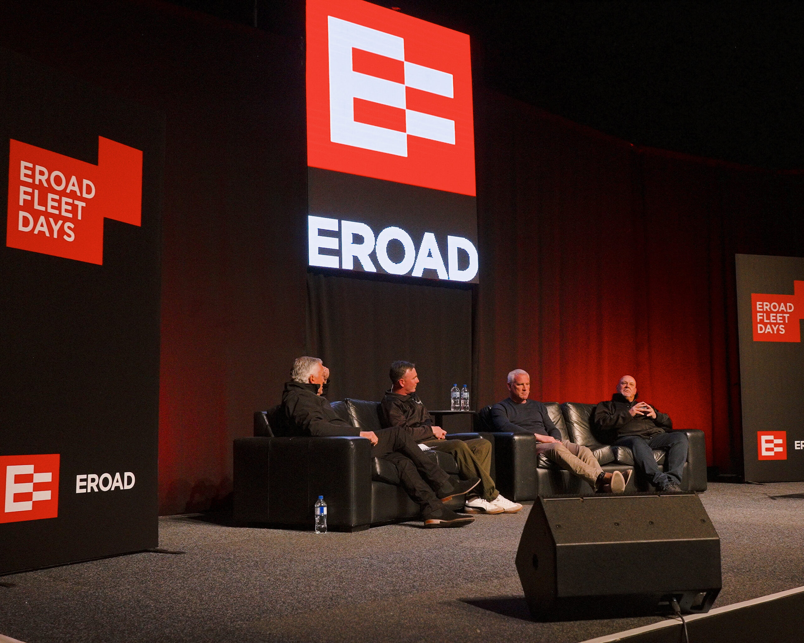 Craig Wilson, Jonathon Dick and Brett Horrobin interviewed by Steven McIvor at EROAD Fleet Days 2026 for the Fleet Management Masterclass Panel Session